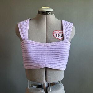Wild Fable Lilac Ribbed Crop Top